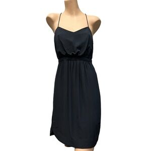 MADEWELL BLACK DRESS SILK RACERBACK SIZE 0